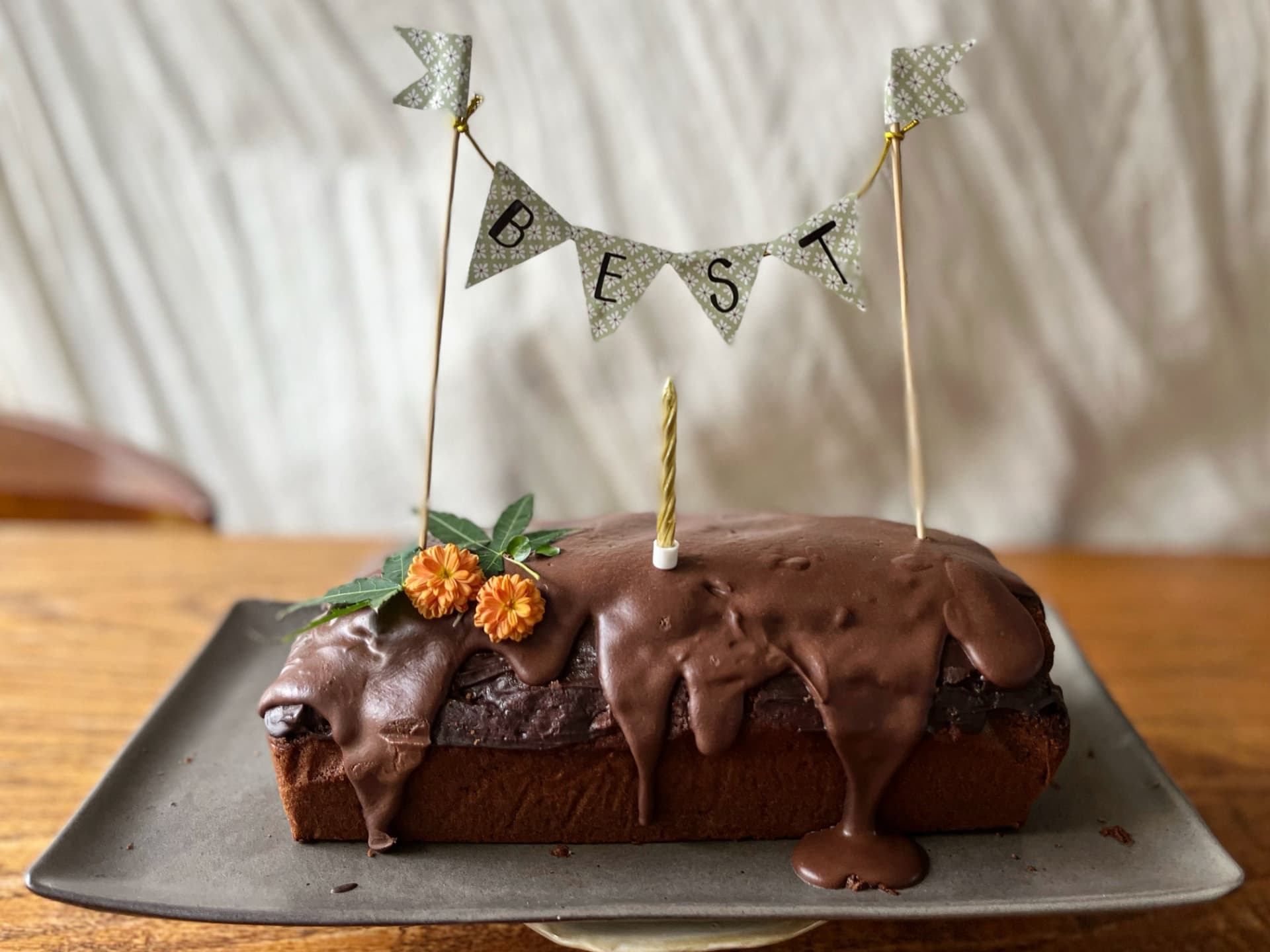 A vegan chocolate pound cake made to order